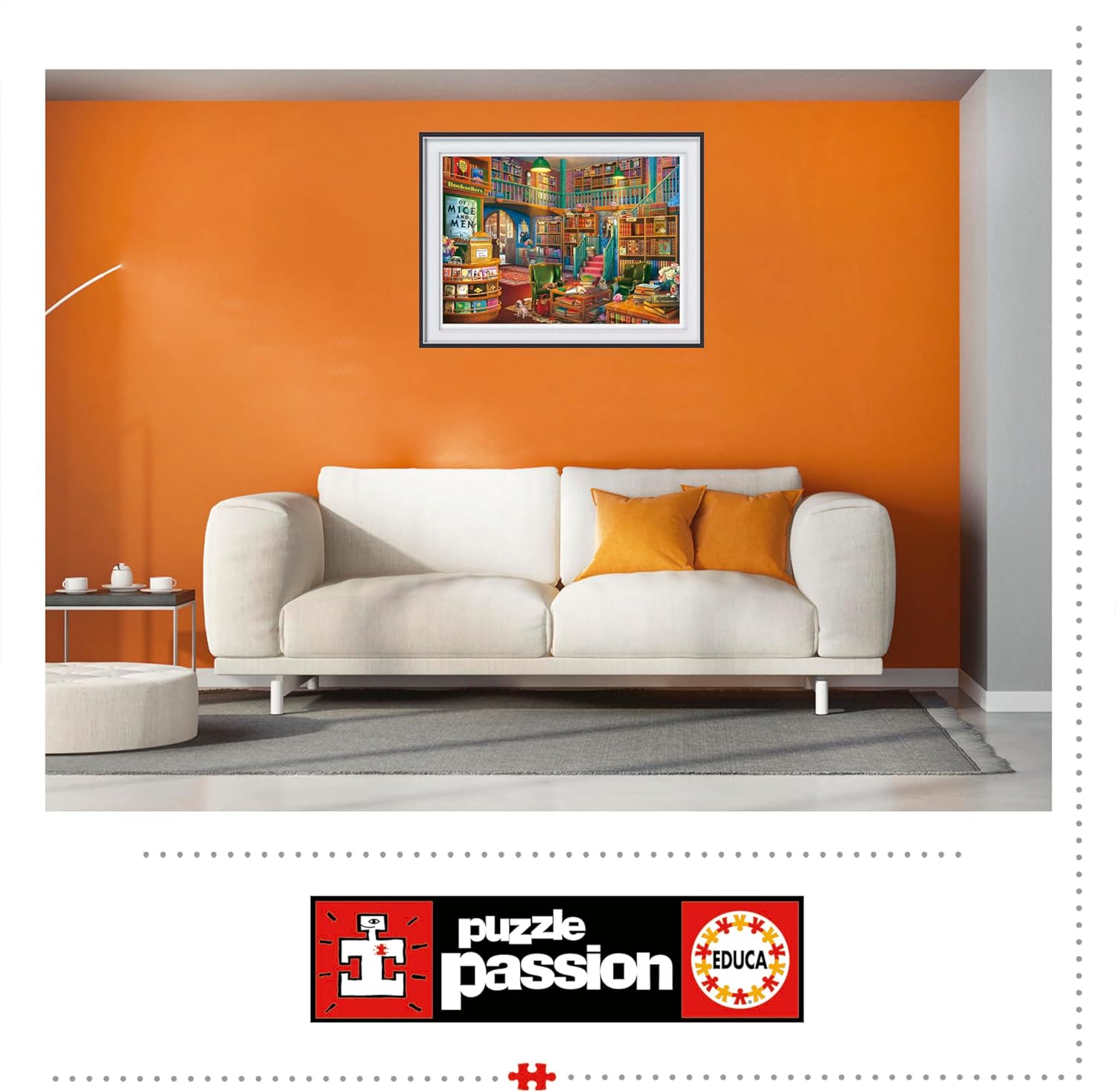 Thumbnail 3 de Puzzle Educa “Biblioteca” da 1.000 pezzi con colla Fix Puzzle, 68 x 48 cm