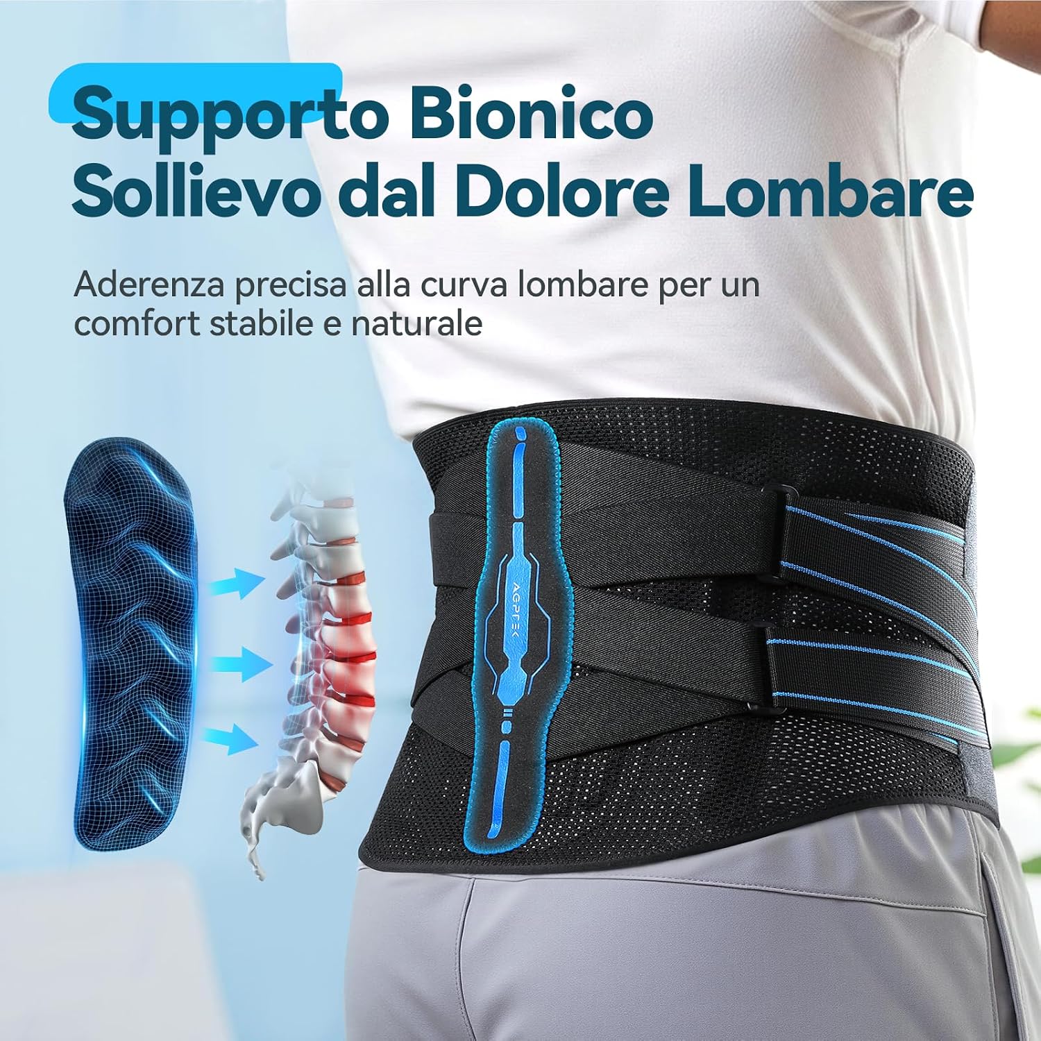 Detalle 2 de AGPTEK Fascia Lombare Supporto Schiena L