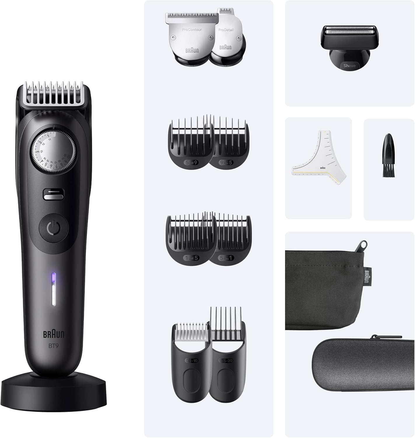 Thumbnail 6 de Braun BT9565 Serie 9 regolabarba con 52 lunghezze ✂