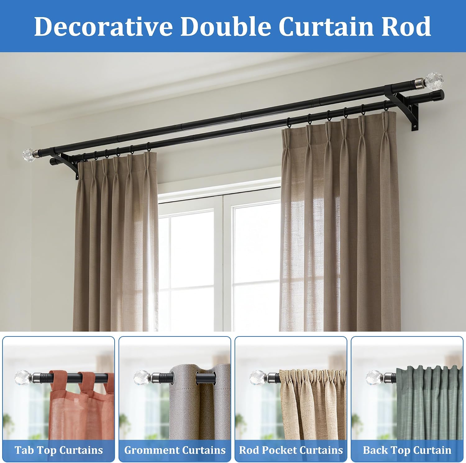 Thumbnail 6 de Double Curtain Rod, 1-Inch Diameter