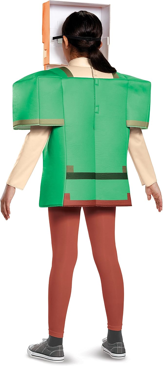 Detalle 2 de Disguise Alex Classic Minecraft Costume, Medium (7-8), Tunic and Mask
