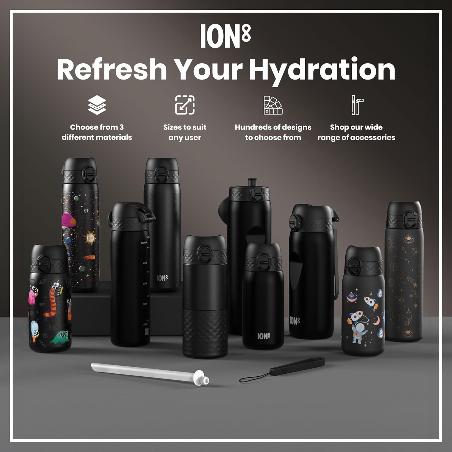 Thumbnail 6 de ION8 Vacuum Insulated Steel Water Bottle, 500 ml – Leak-Proof, Dishwasher Safe and Slim enough for cup holders