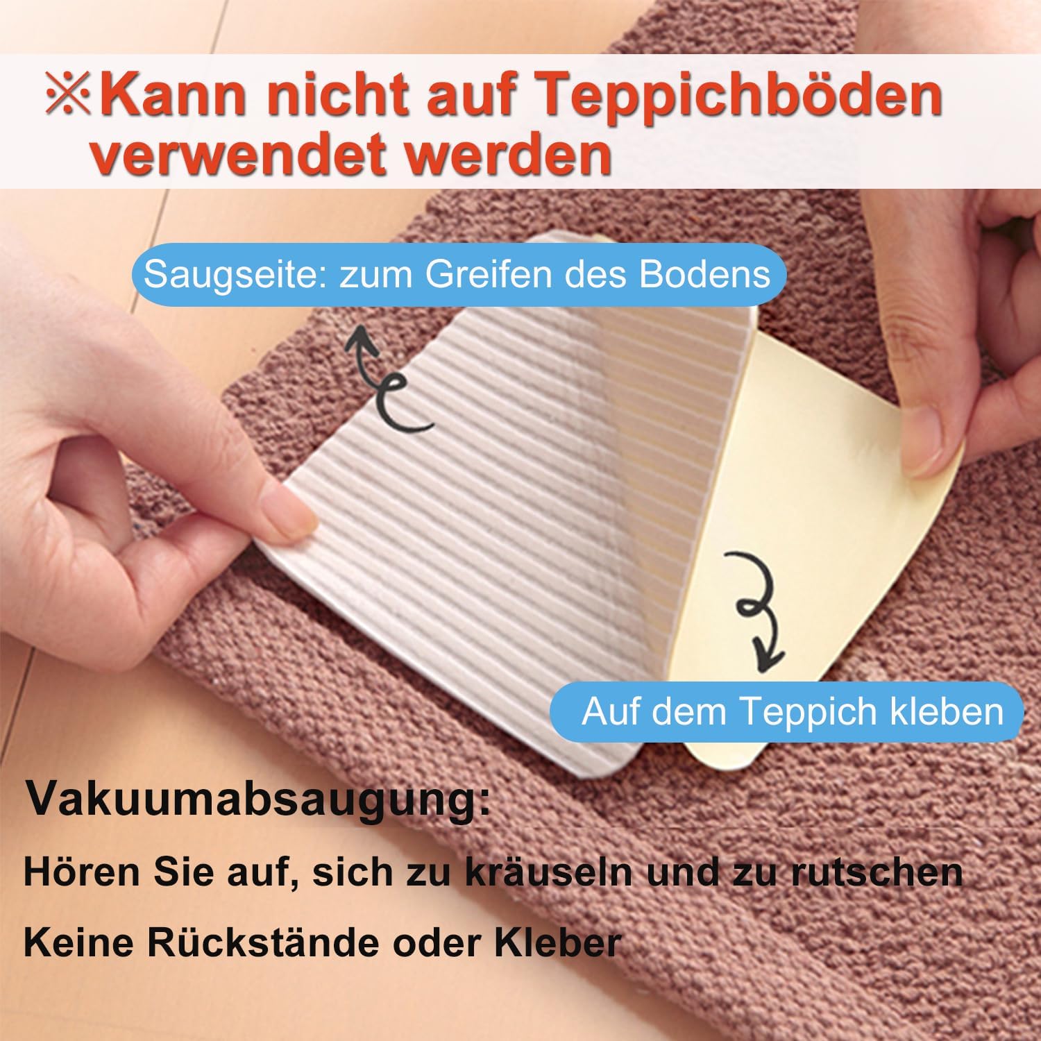 Thumbnail 1 de FuKuEn Teppich Antirutschunterlage 10x10 cm