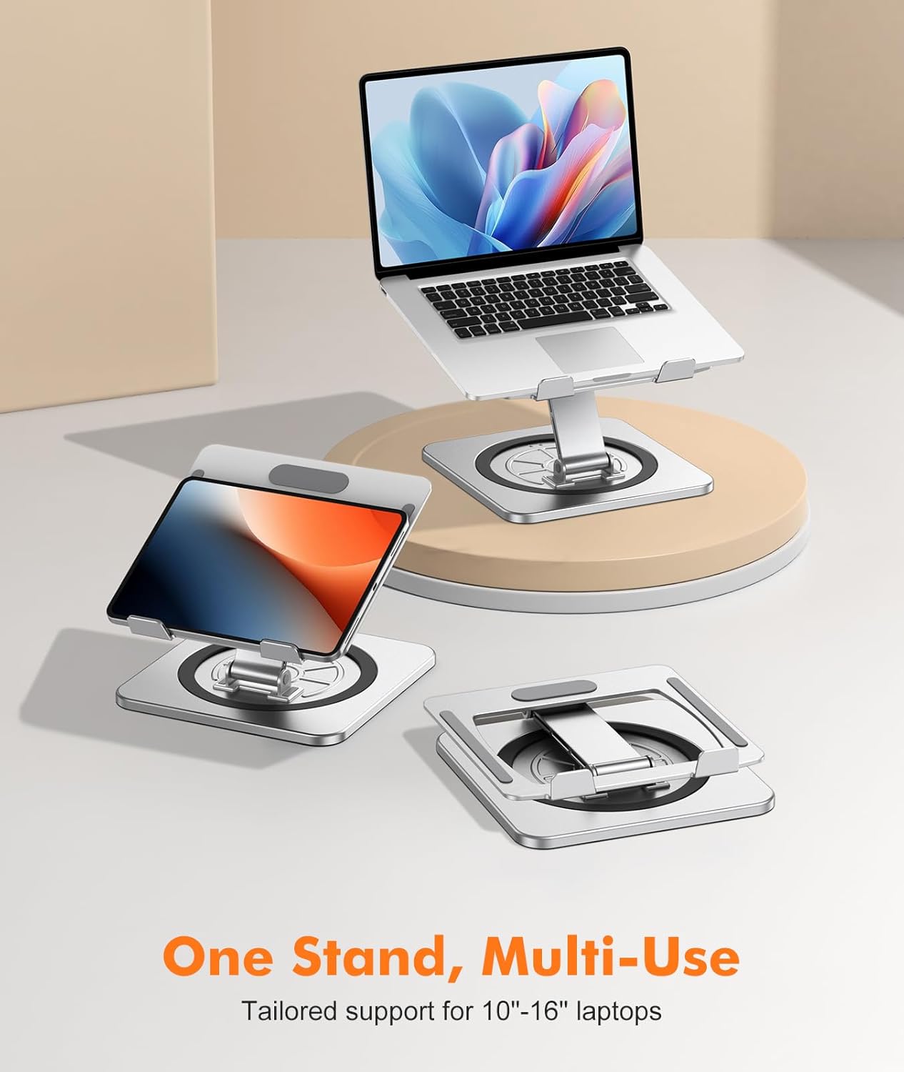 Thumbnail 6 de EOIWUY Laptop Stand with 360° Swivel Base (portable, foldable) for 10–16 inch laptops