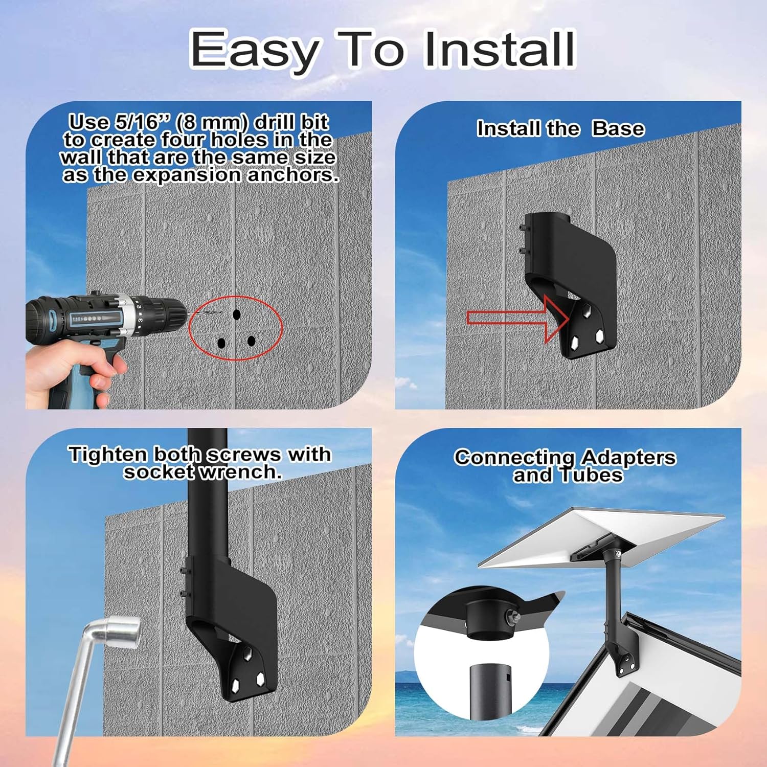 Thumbnail 6 de Gen 3 Mount for Starlink: 360° Rotatable Roof & Wall Mount
