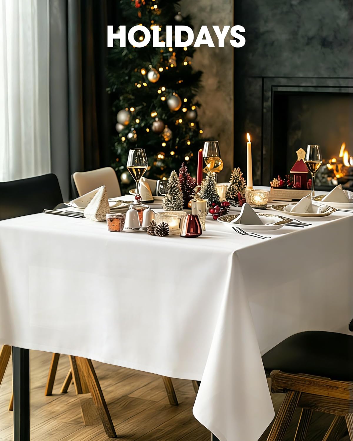Thumbnail 6 de Pureegg Rectangle Table Cloth 60 x 102 White