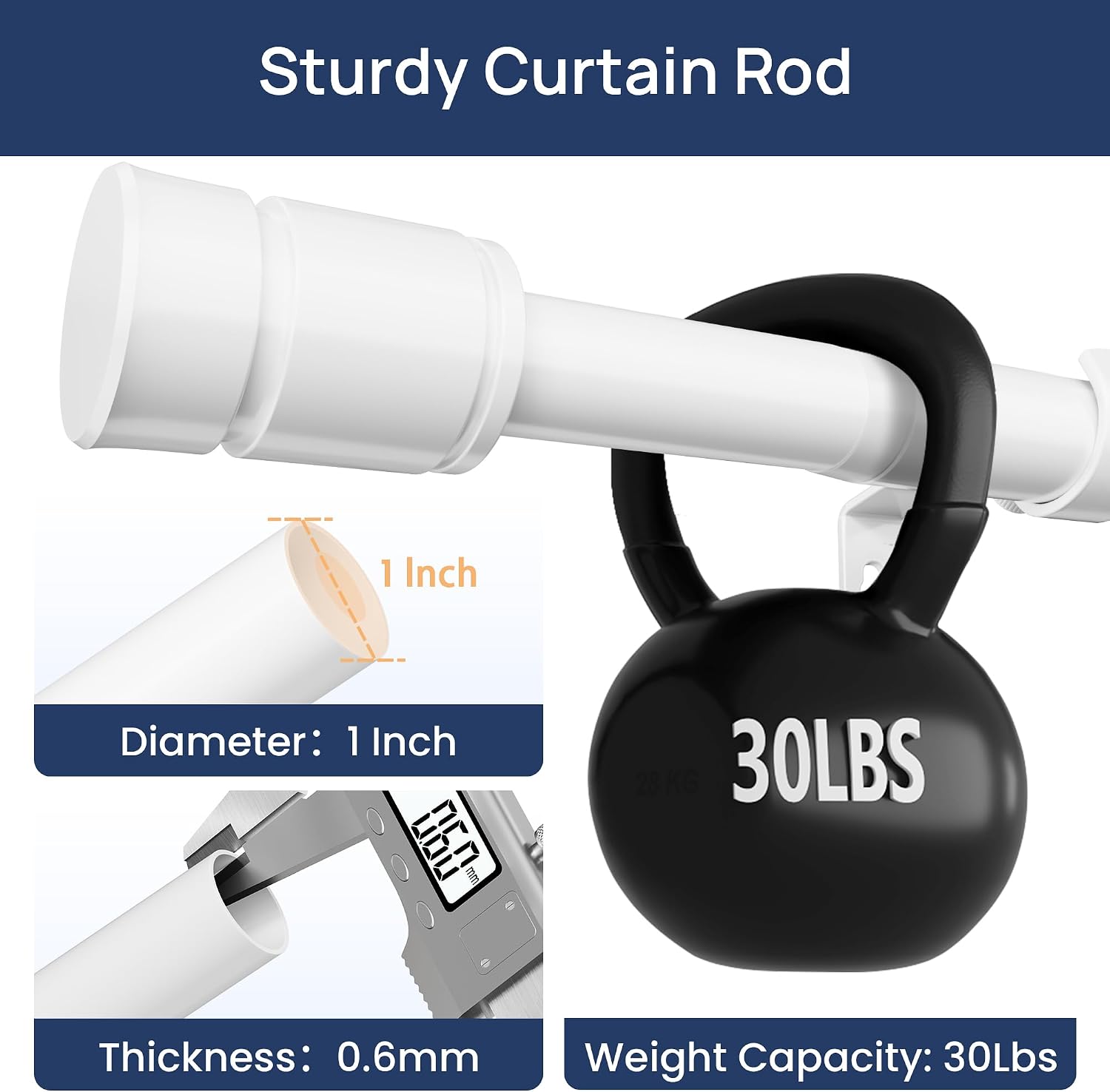 Detalle de ENJOYBASICS Curtain Rod, 1-inch diameter