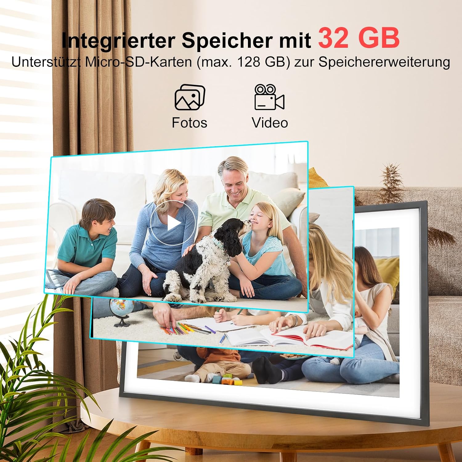 Detalle 2 de Frameo 15,6 Zoll digitaler Bilderrahmen 32 GB