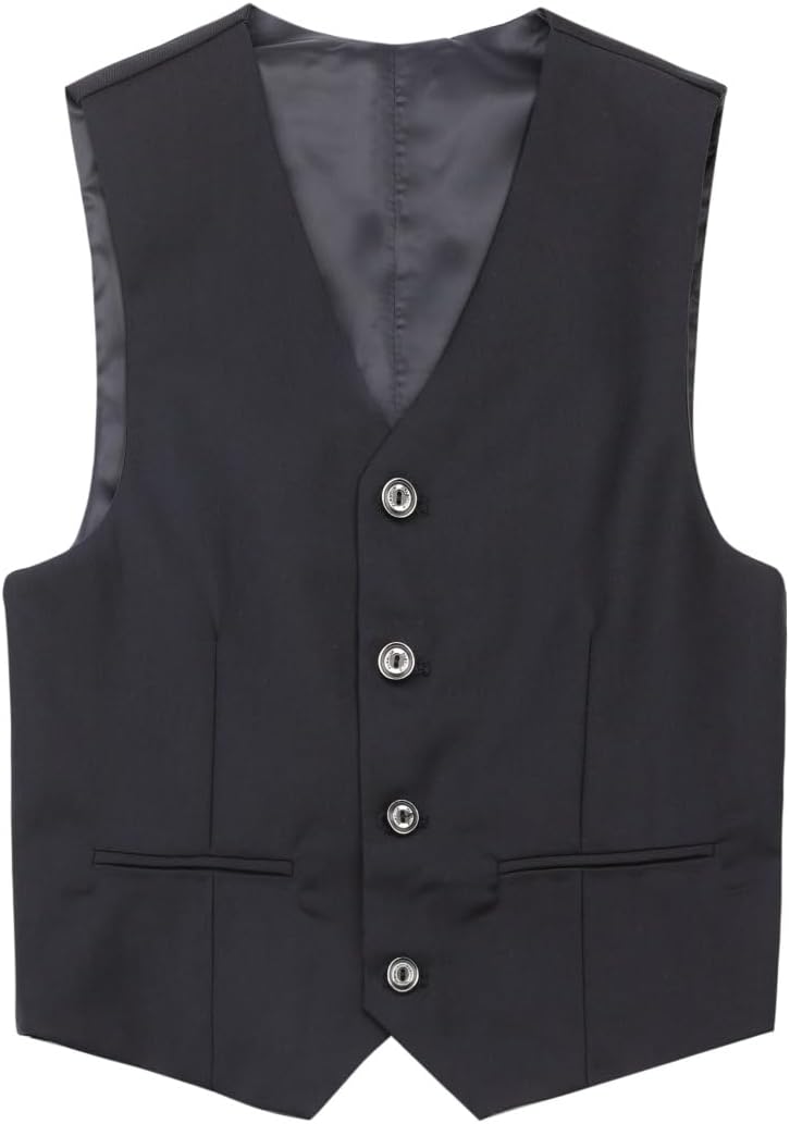 Thumbnail 1 de 3-teiliges Jungen Kostüm im klassischen Slim-Fit Stil: Tuxedo- Jacke, Hose & Weste (geknöpft mit Fliege)