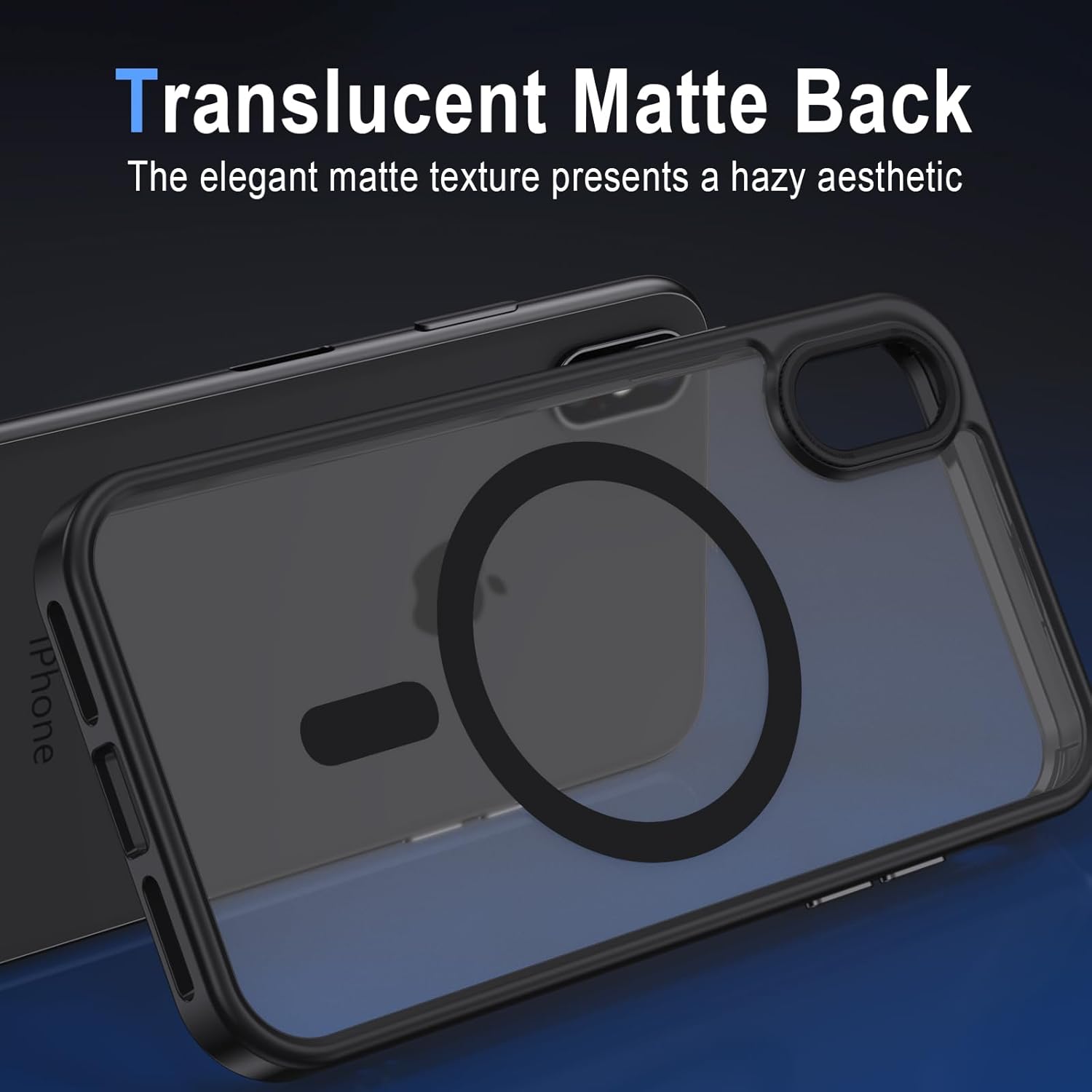 Thumbnail 6 de XTCASE Coque magnétique pour iPhone X/XS avec MagSafe et protection anti-chocs (noir, translucide mat)