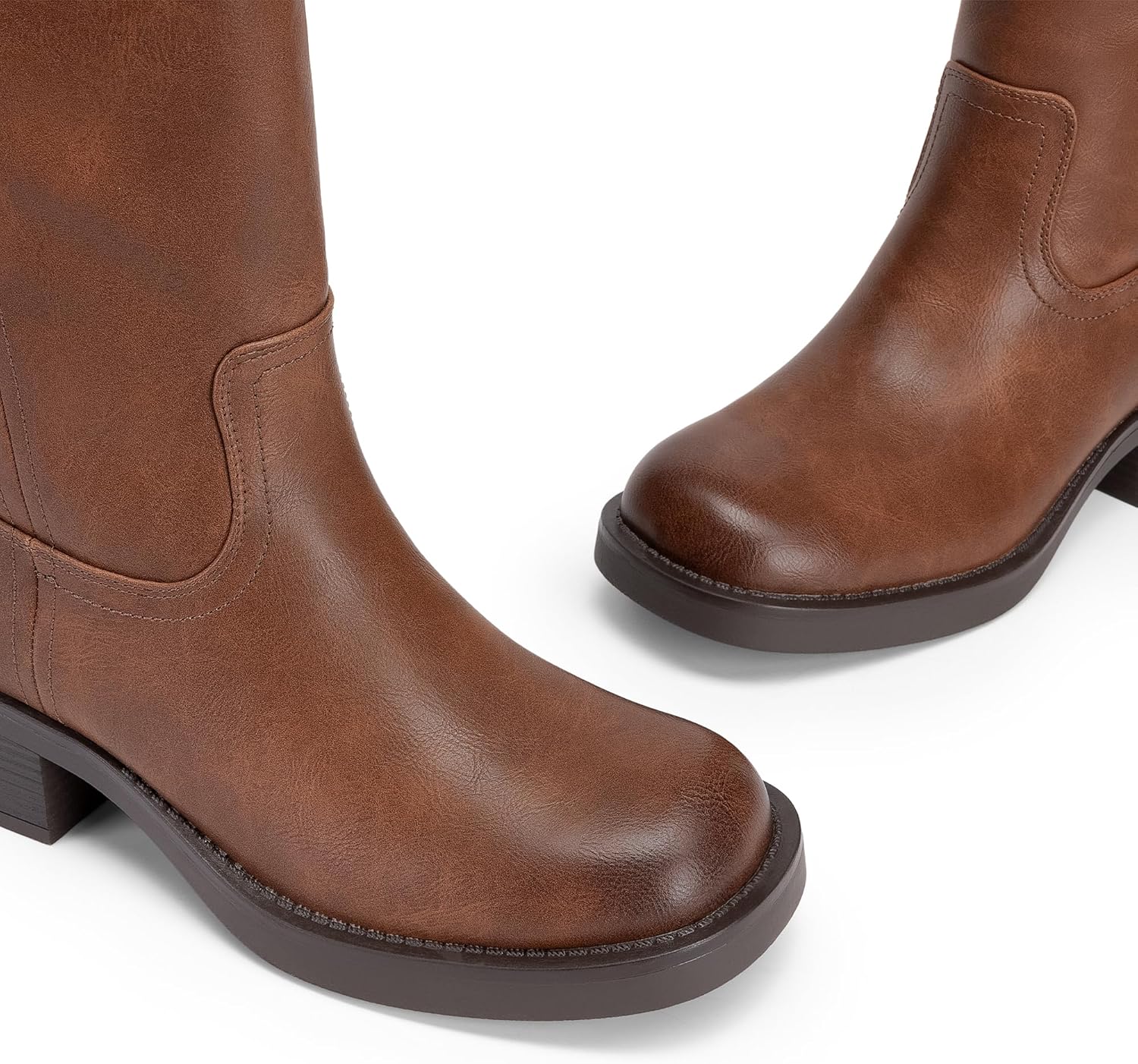 Thumbnail 4 de DREAM PAIRS Women’s Square Toe Platform Chunky Block Heel Knee-High Riding Boots