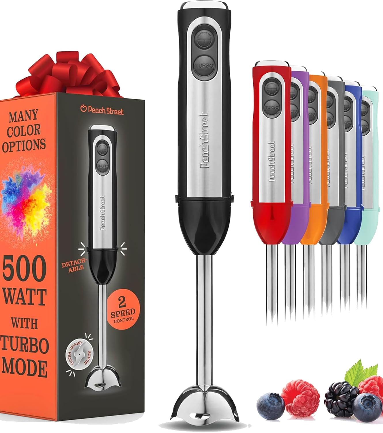 Powerful Immersion Blender 500W for Smoothies 🍽