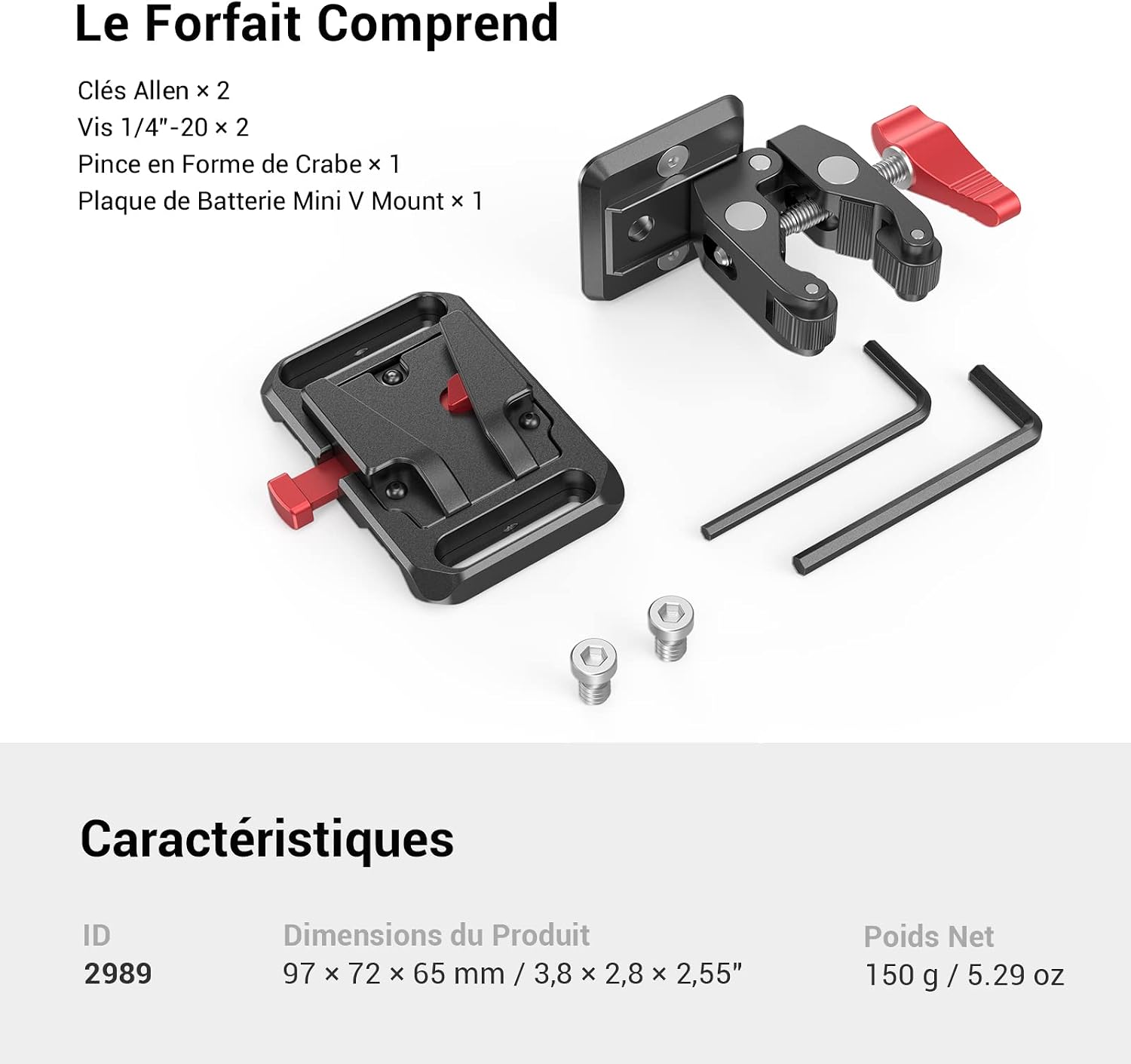 Thumbnail 6 de SMALLRIG 2989 plaque batterie V 15–30 mm