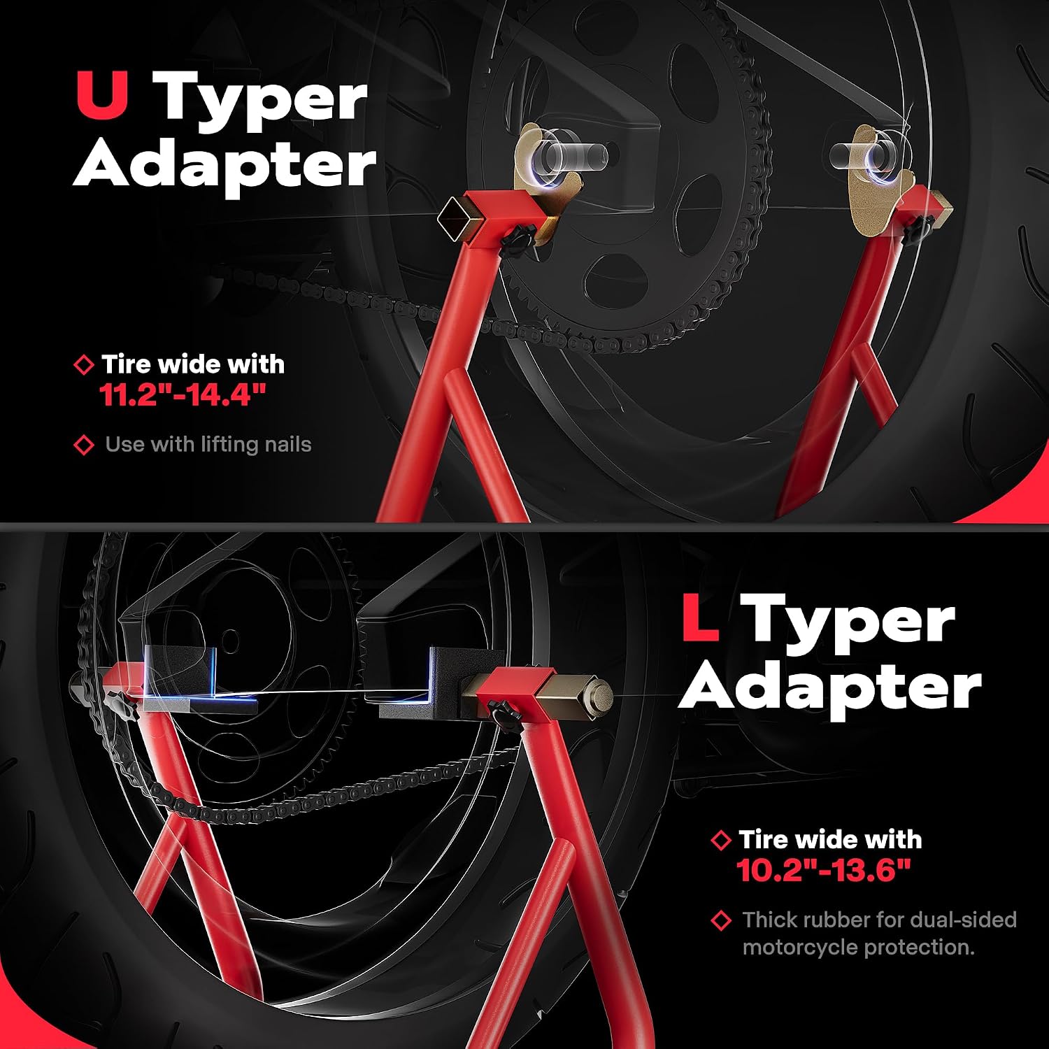 Thumbnail 2 de SPECSTAR Motorcycle Stand Combo, 882 lb Capacity