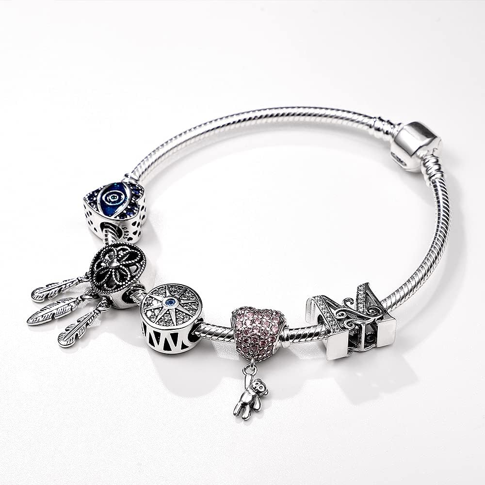 Thumbnail 1 de TINSLO Damen-Armband aus 925 Sterling Silber mit Herz-Verschluss (Schlangen-Gliederarmband, Moments)