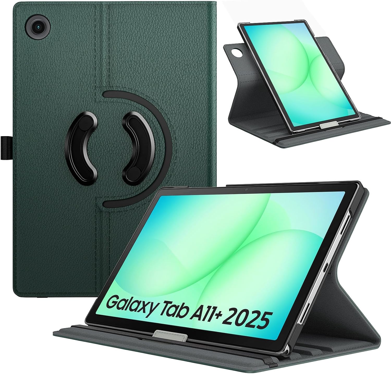 Thumbnail 6 de TiMOVO Drehbare Hülle für Samsung Galaxy Tab A11+/A11 Plus 11 Zoll (2025) – 90° Stand, Auto Sleep/Wake, Pfauenblau