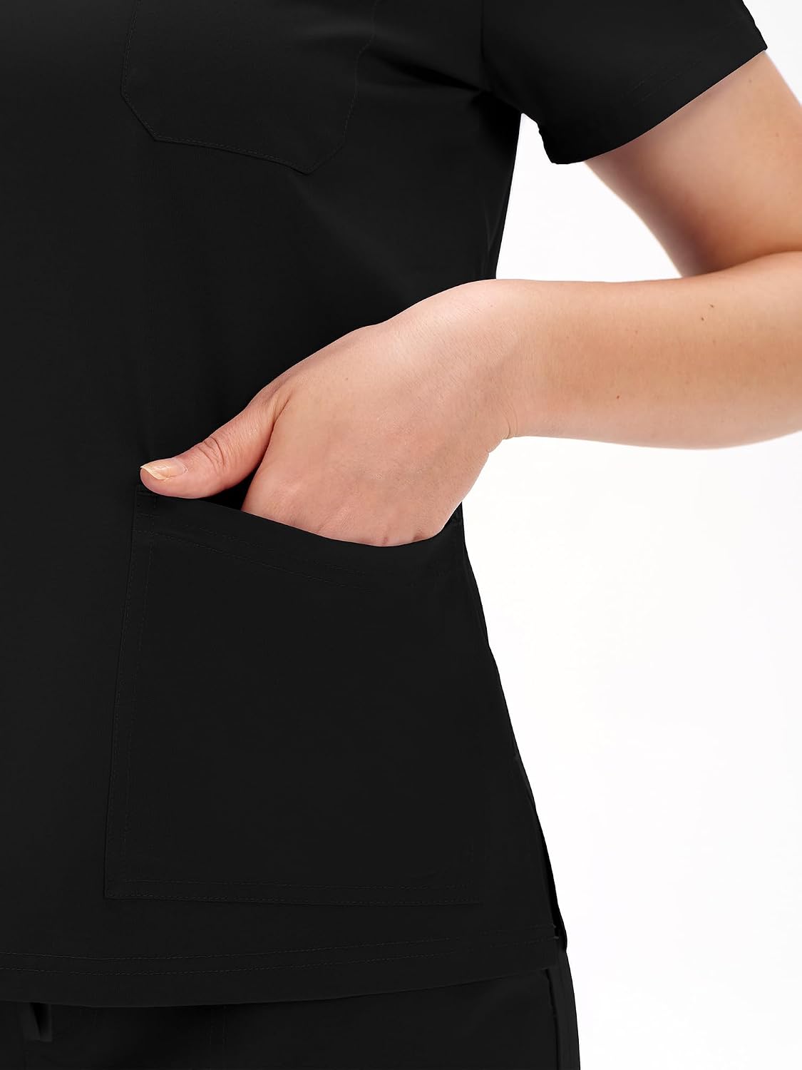 Thumbnail 4 de COZYFIT Women's Scrubs: V-Neck Top, Cargo Straight-Leg Pants, 12 Pockets