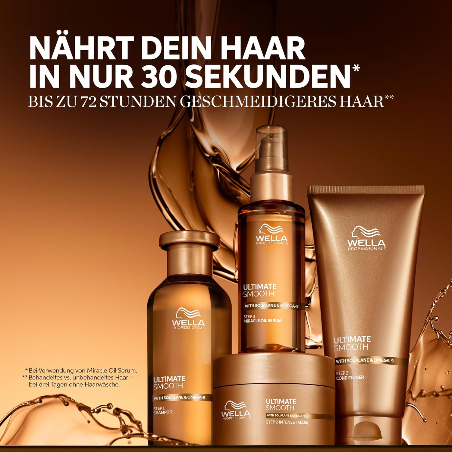 Thumbnail 3 de Wella Professionals Ultimate Smooth Hair Mask mit Squalan & Omega 9 – pflegende Haarkur gegen Frizz für trockenes, stumpfes Haar