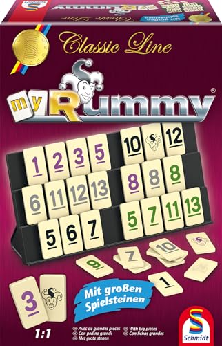 Detalle de Schmidt Spiele 49282 Classic Line MyRummy – Legespiel mit großen Spielsteinen
