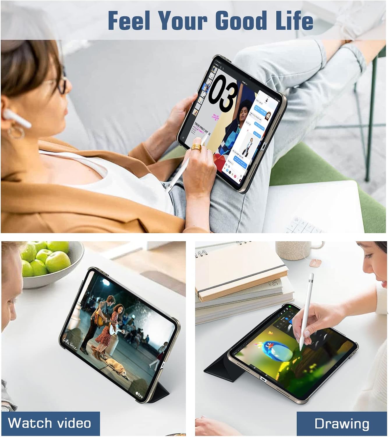 Thumbnail 6 de TiMOVO Case for iPad 11 Inch Slim Stand Cover