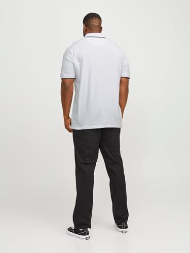 Detalle de Jack & Jones JJepaulos Polo Ss Noos Pls Camiseta Hombre White Detail:ps 4XL