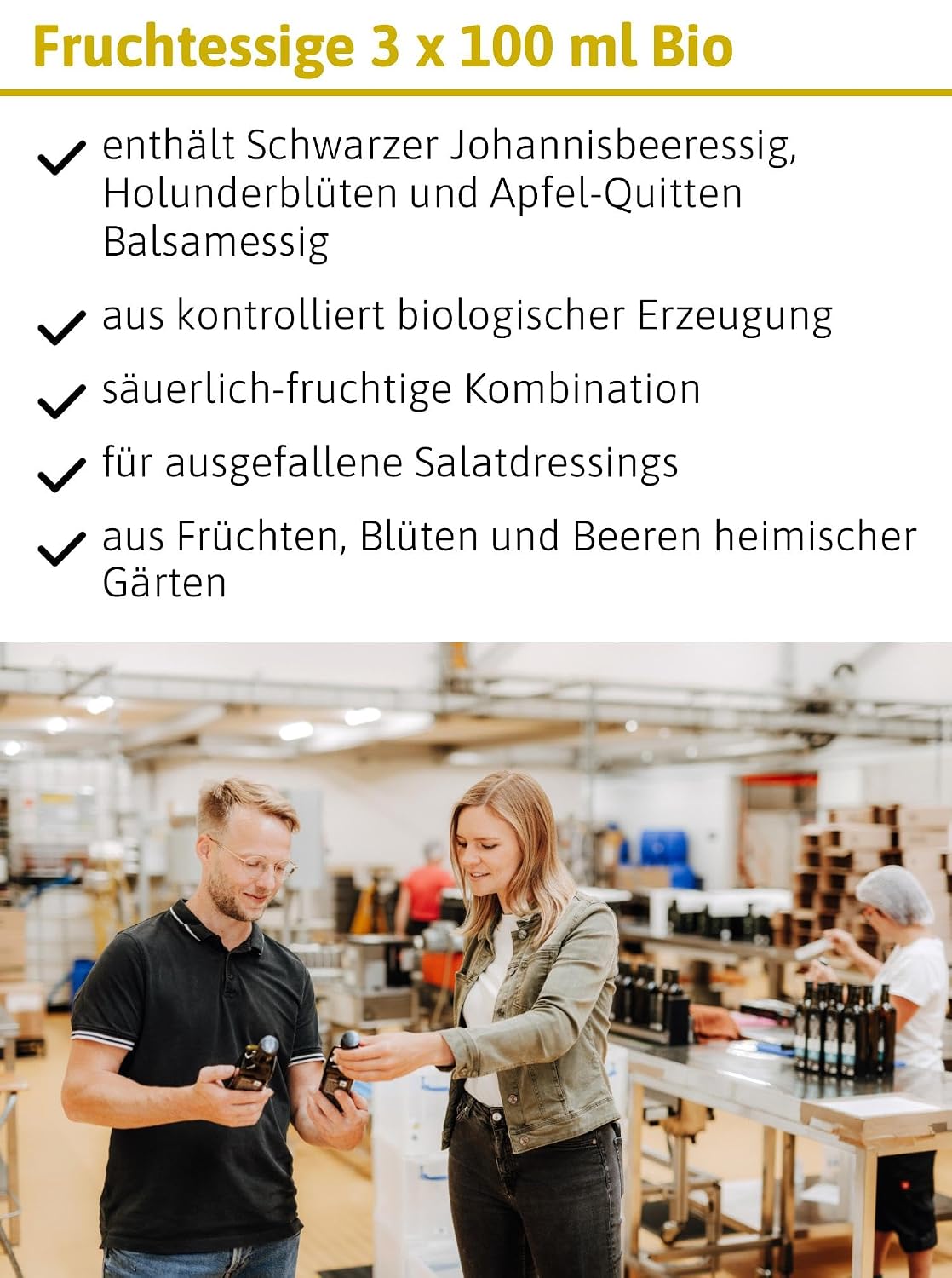 Detalle 2 de Ölmühle Solling Fruchtessige Set 300 ml 🧂