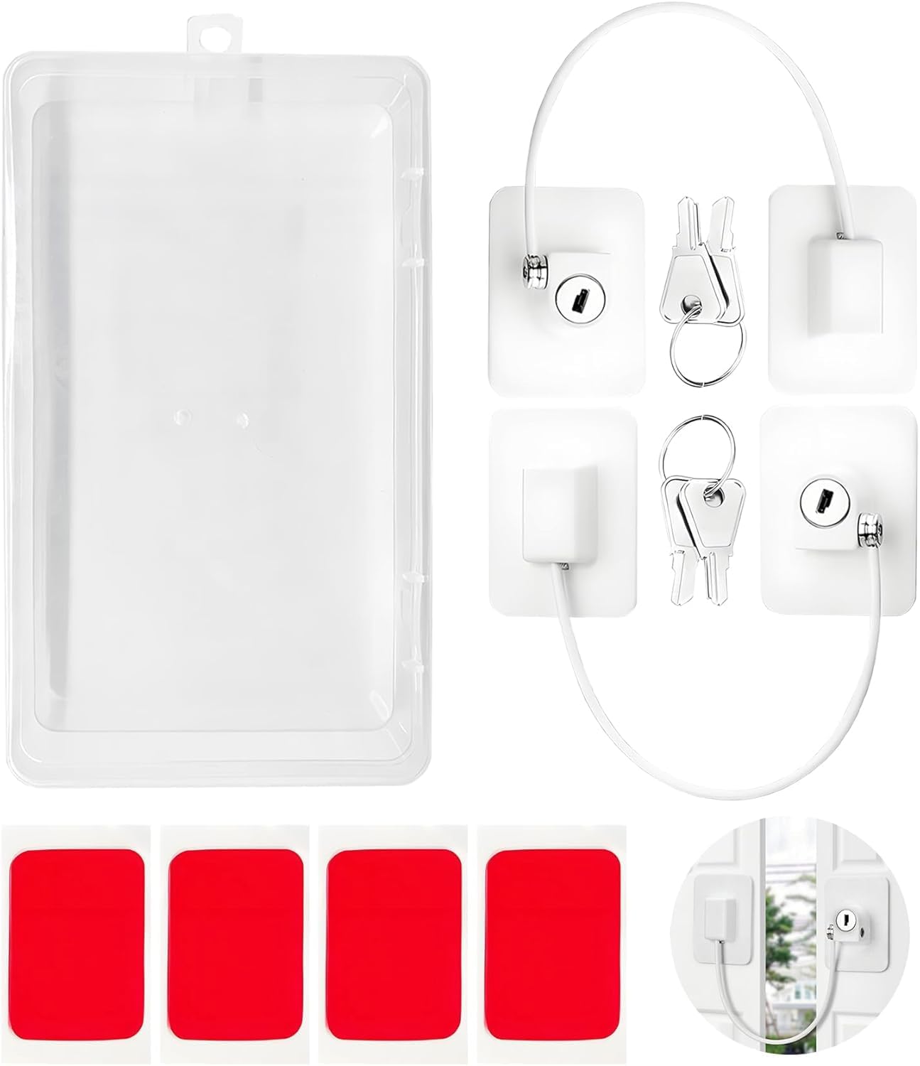 Thumbnail 6 de 2 Pezzi Lucchetto Frigorifero Bambini con 4 Chiavi – Sicurezza semplice e rimozione facile