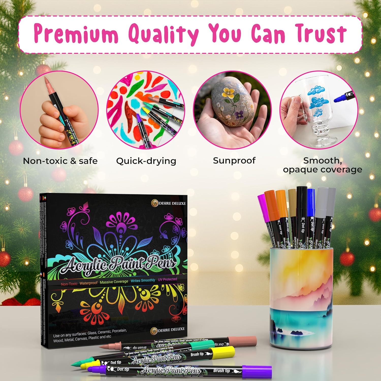 Detalle de Stylo Desire Deluxe acrylique non toxique ⚙