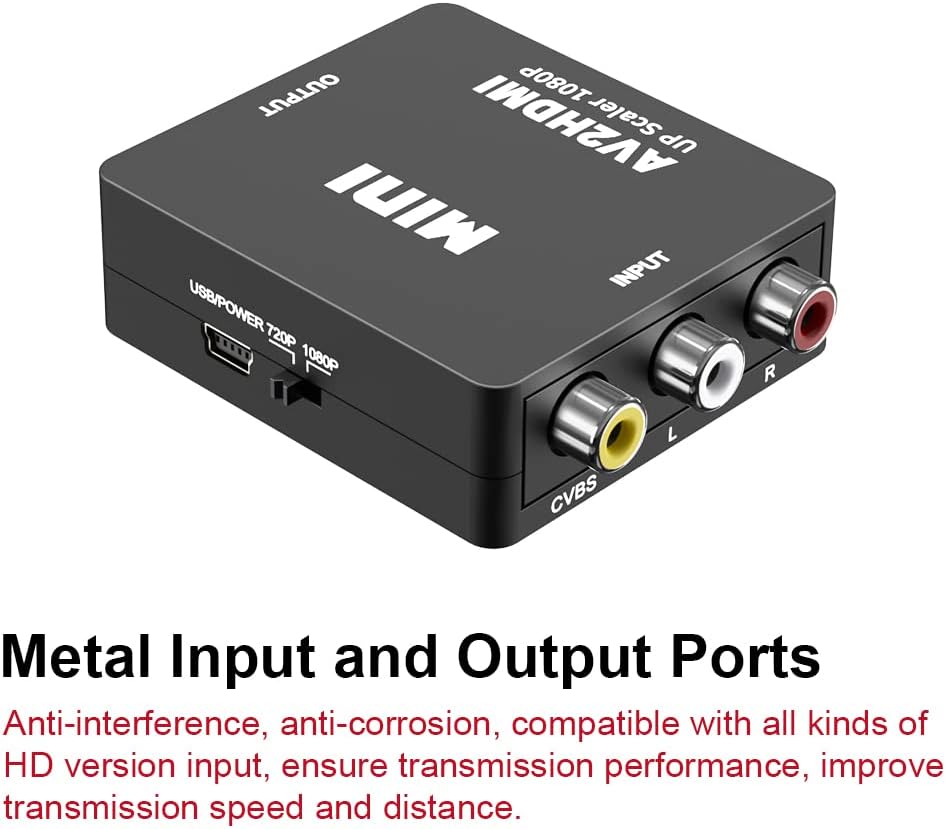 Thumbnail 3 de UPGROW RCA to HDMI Converter — 1080P Mini CVBS to HDMI Video/Audio for NTSC/PAL Devices