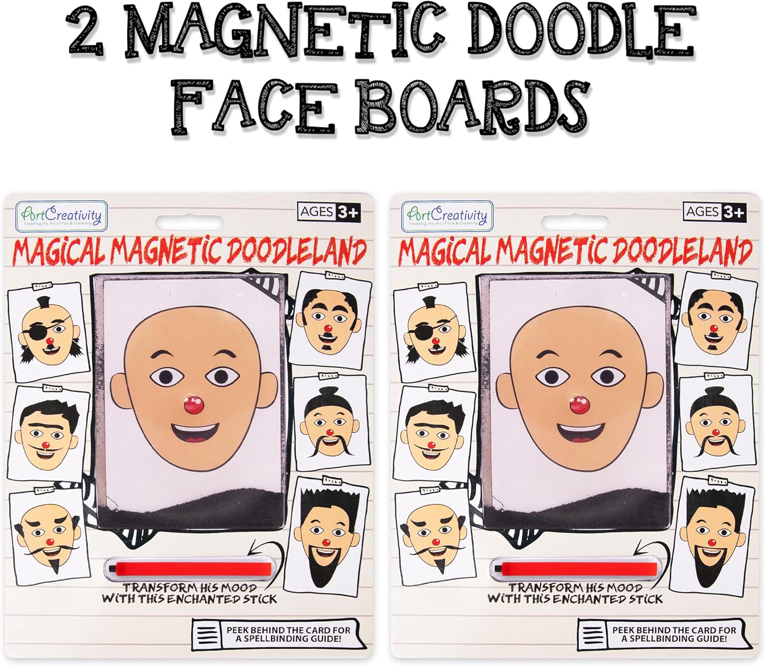 Detalle 2 de ArtCreativity Magnetic Drawing Face 2 Pack