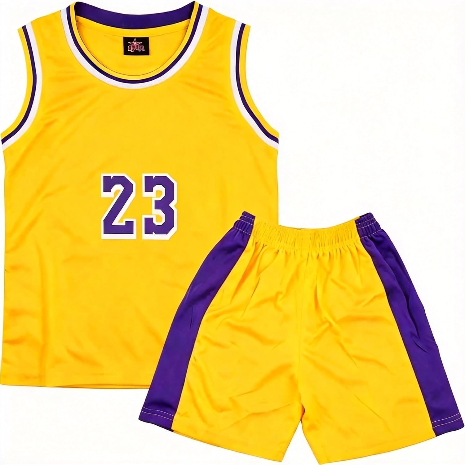 Detalle de Kids Basketball Kit 2-Piece Sleeveless Jersey Shirt & Shorts (Reversible Mesh Tricot) for ages 4–14
