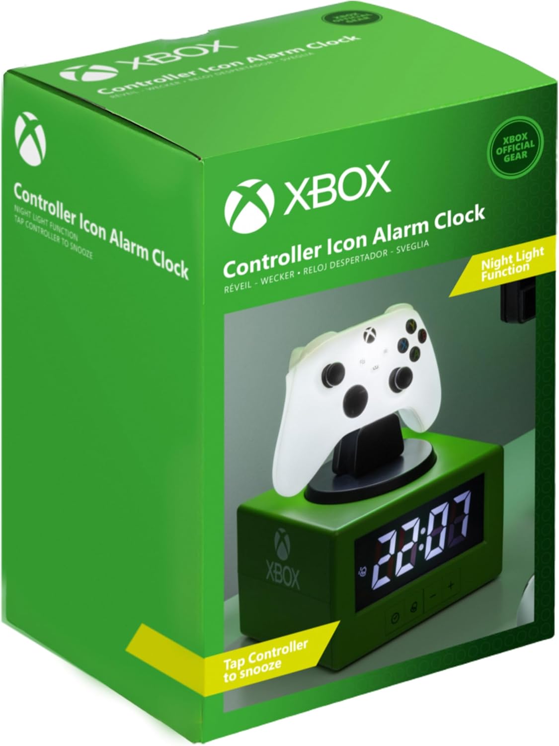 Detalle de Paladone Réveil numérique Xbox avec fonction veilleuse – sous licence officielle