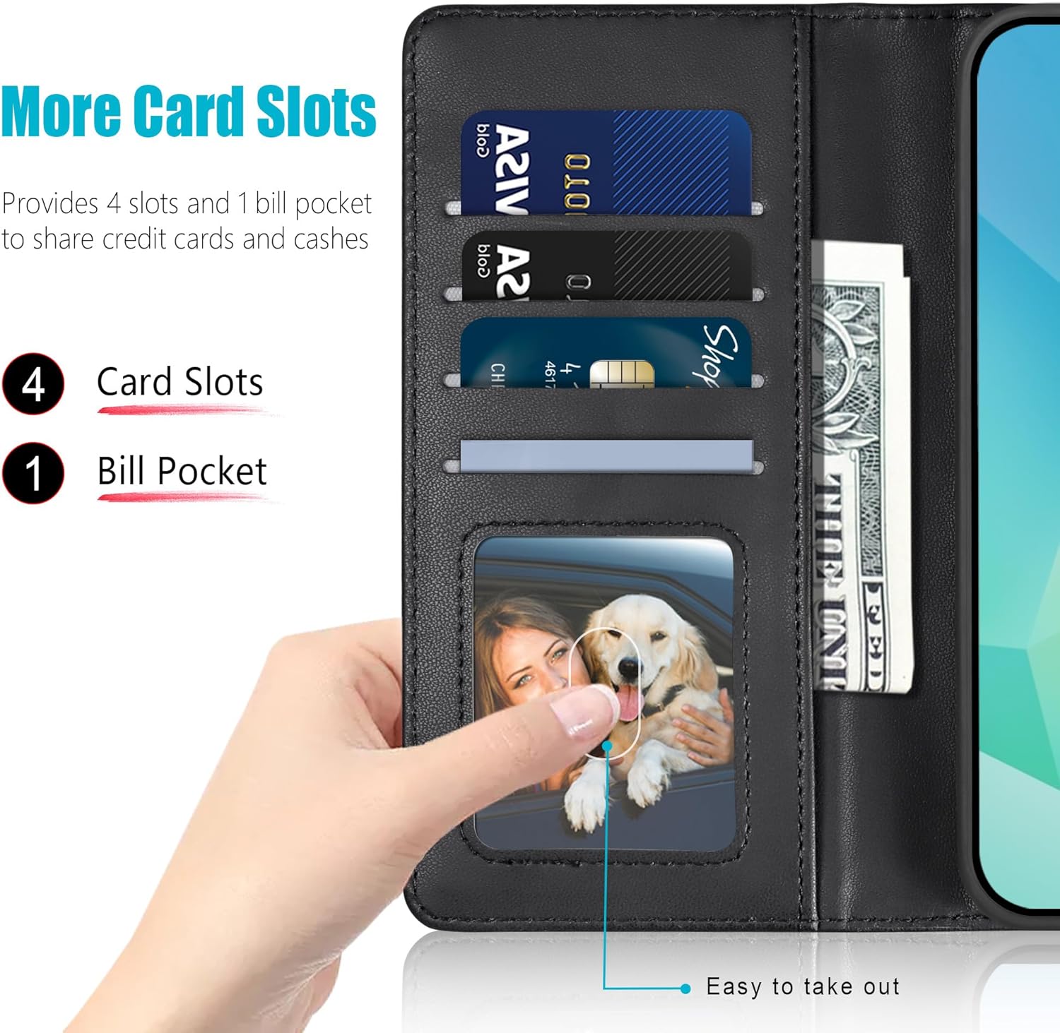 Thumbnail 1 de Kuafcase Samsung A16 wallet case 4 slots