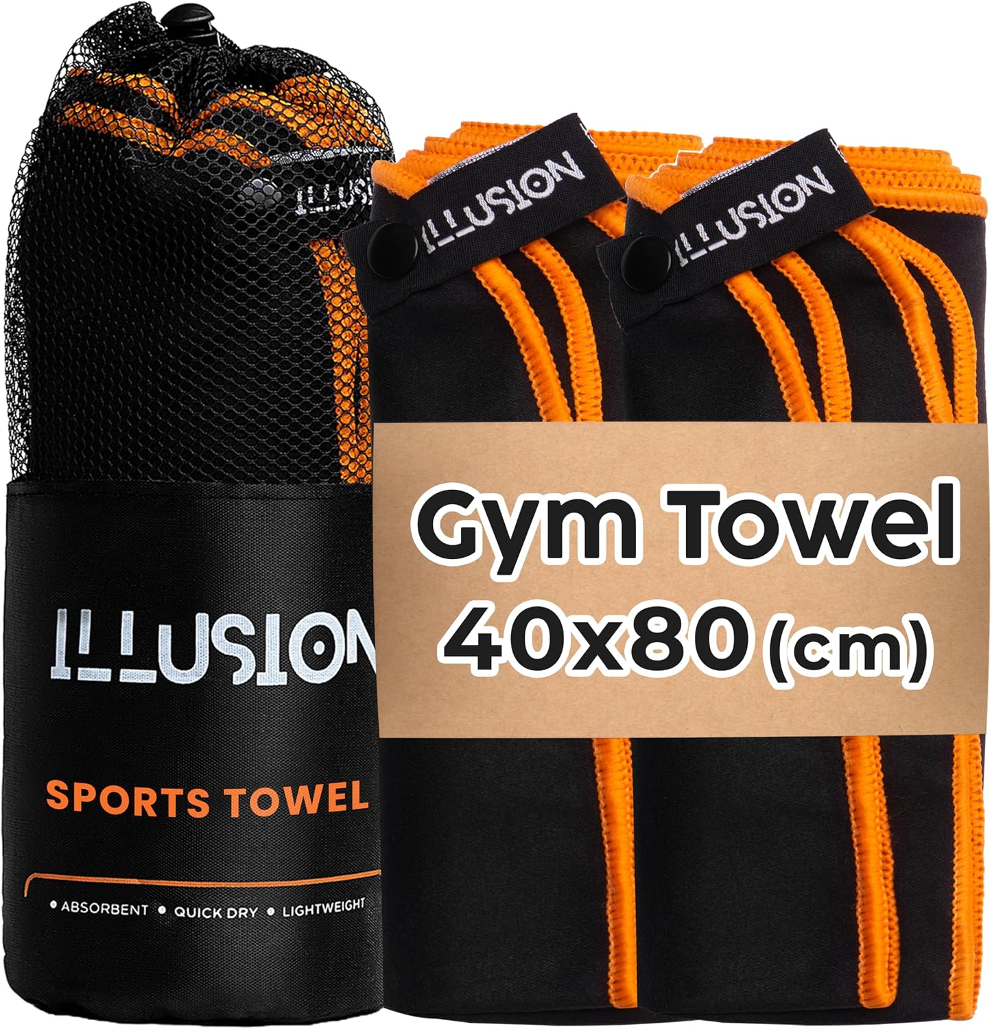 Detalle de illusion Small Microfibre Gym Towel 40x80cm