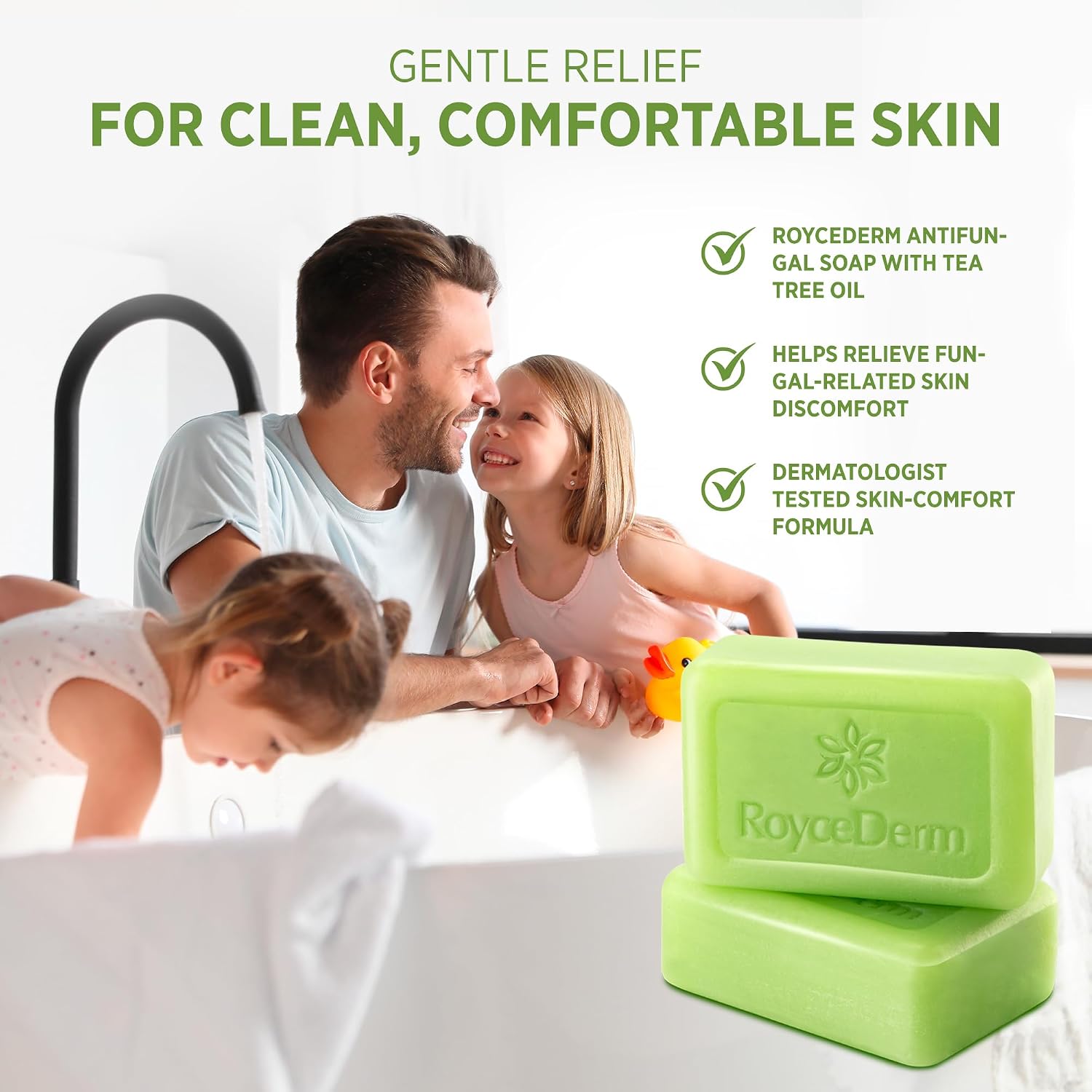 Thumbnail 5 de Roycederm Antifungal Bar Soap with Tea Tree Oil (2 Pack) – Clotrimazole 1% Medicated Soap