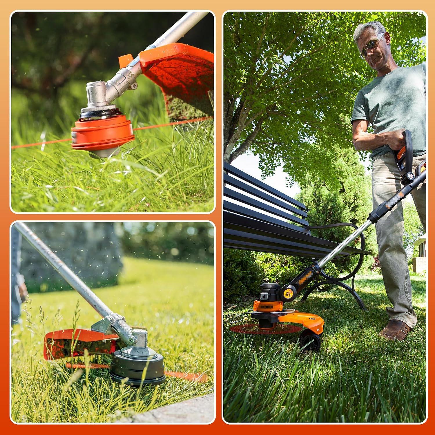 Thumbnail 6 de 18 vervangspoelen voor Worx-grastrimmers, 1,65 mm × 3 m, met 2 kapjes