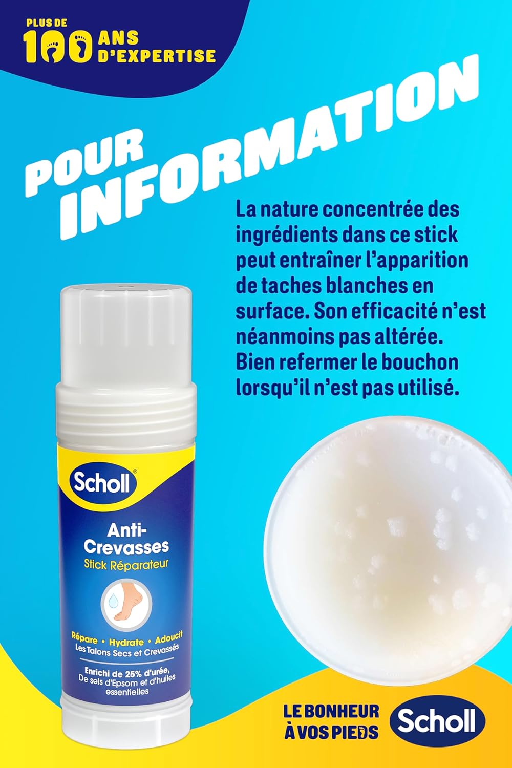Thumbnail 2 de Dr. Scholl's Stick Réparateur Anti-Crevasses Hydrate – 70 g, urée 25 %, pour talons secs et crevassés