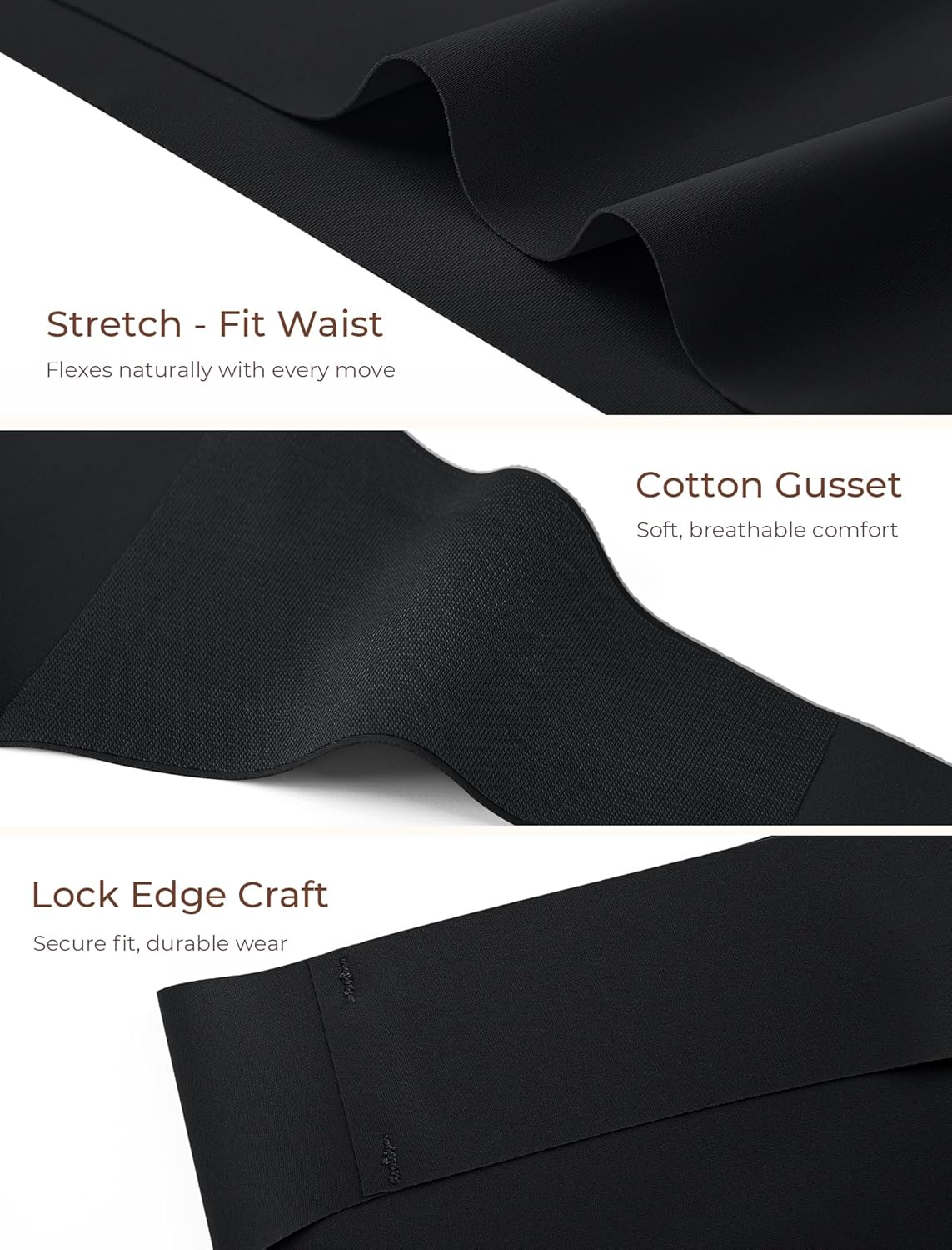 Thumbnail 4 de VOENXE Tanga sans couture femme en microfibre (lot de 5) — string invisible