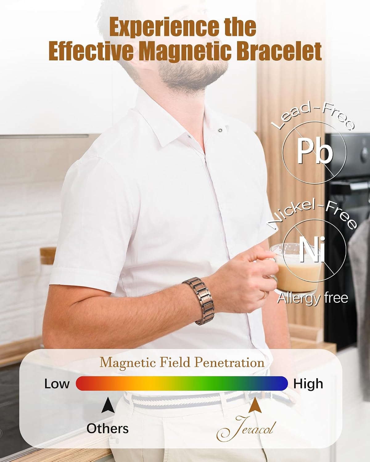 Thumbnail 4 de Magnetic copper bracelet 23cm 3X strength