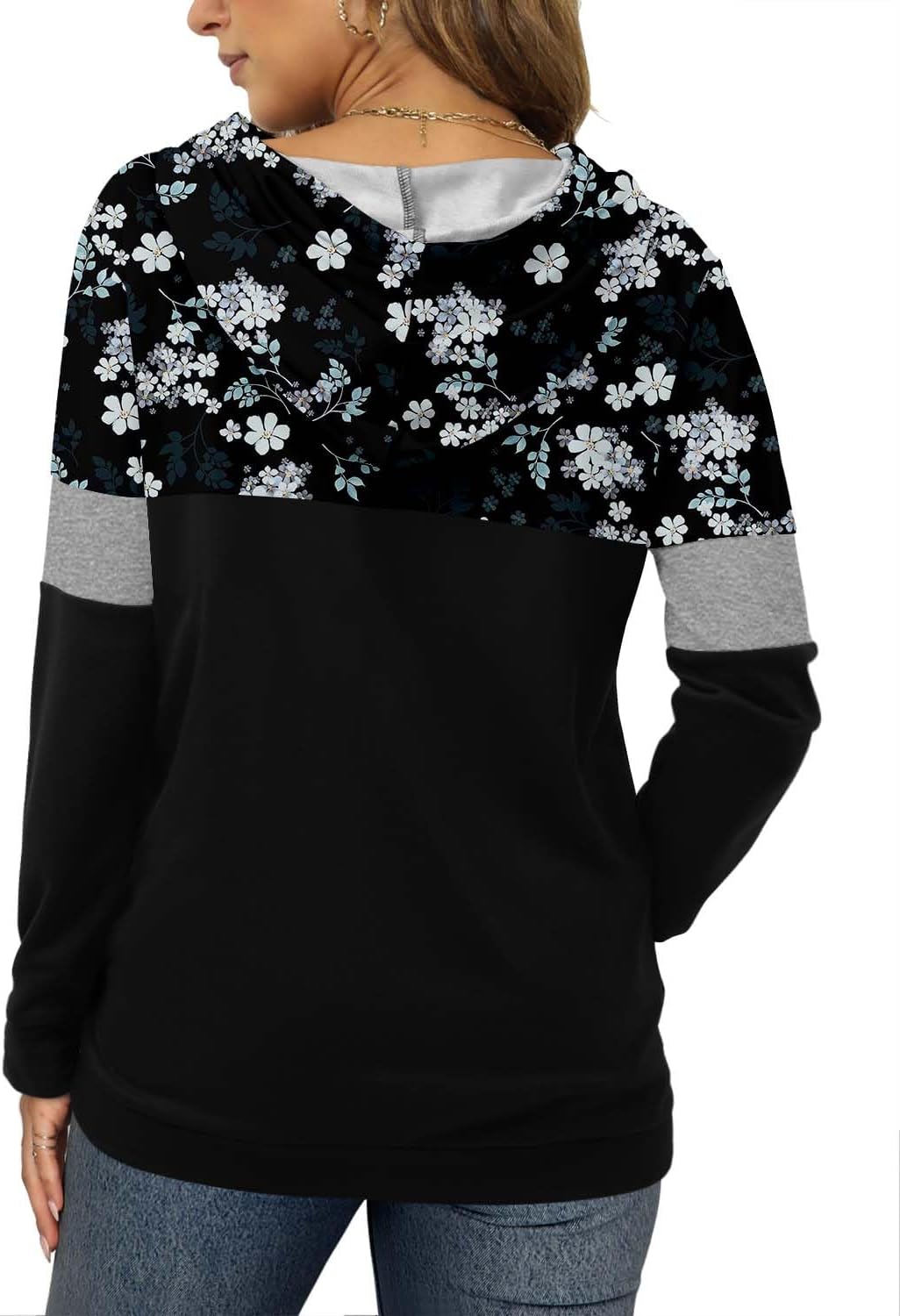 Detalle 2 de KISSMODA Hoodies for Women Leopard Print Pullover
