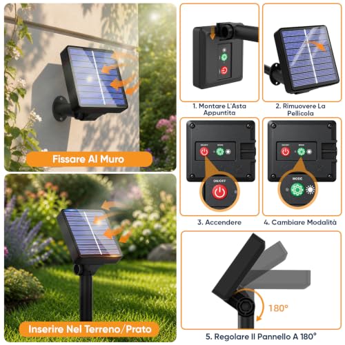 Detalle de Hoteril Luci Solari da Esterno 2 Pacchi 15+2M 150 LED IP65 – Decorazioni per Giardino, Patio e Alberi