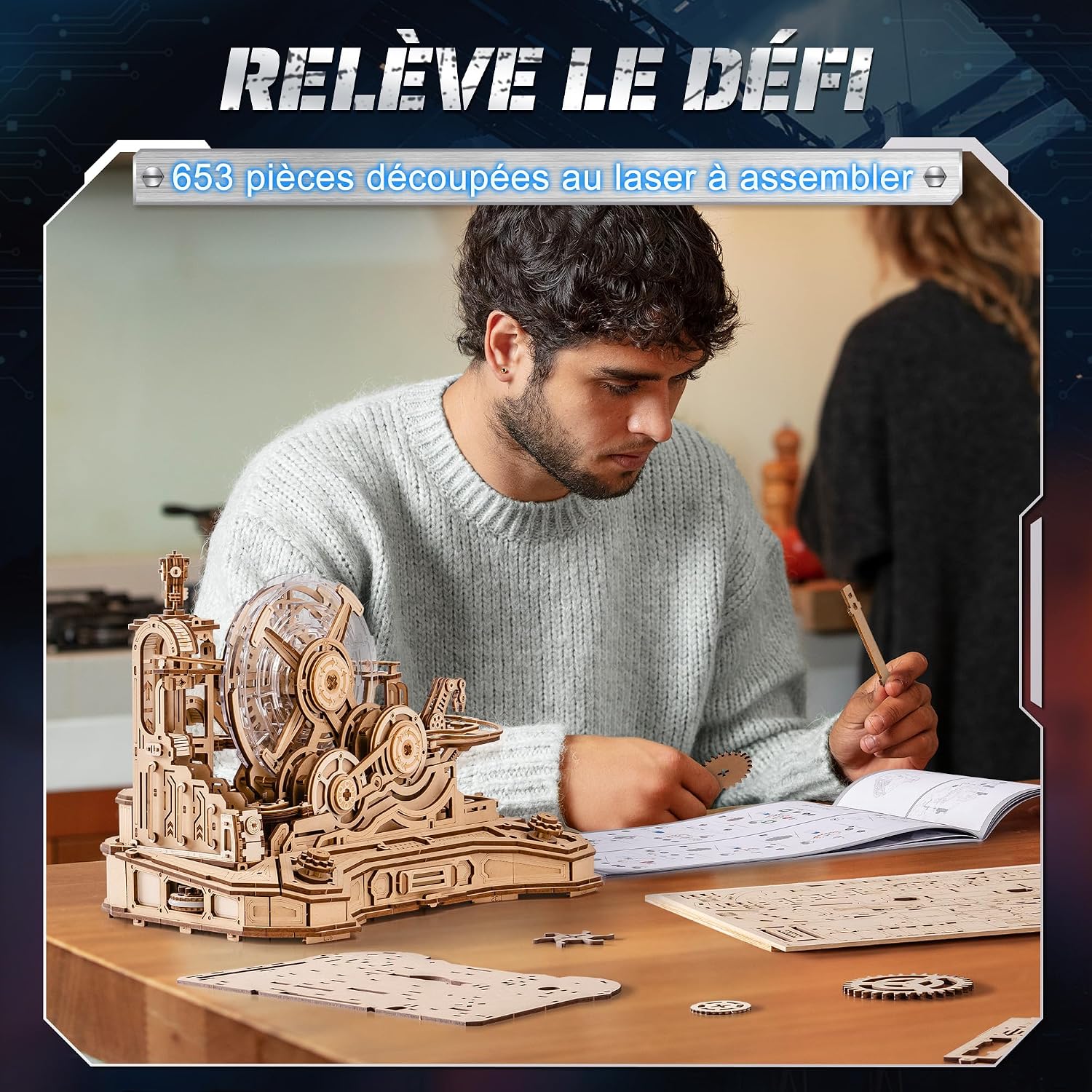 Thumbnail 5 de ROBOTIME Gear Ball puzzle 3D 653 pièces 🧩