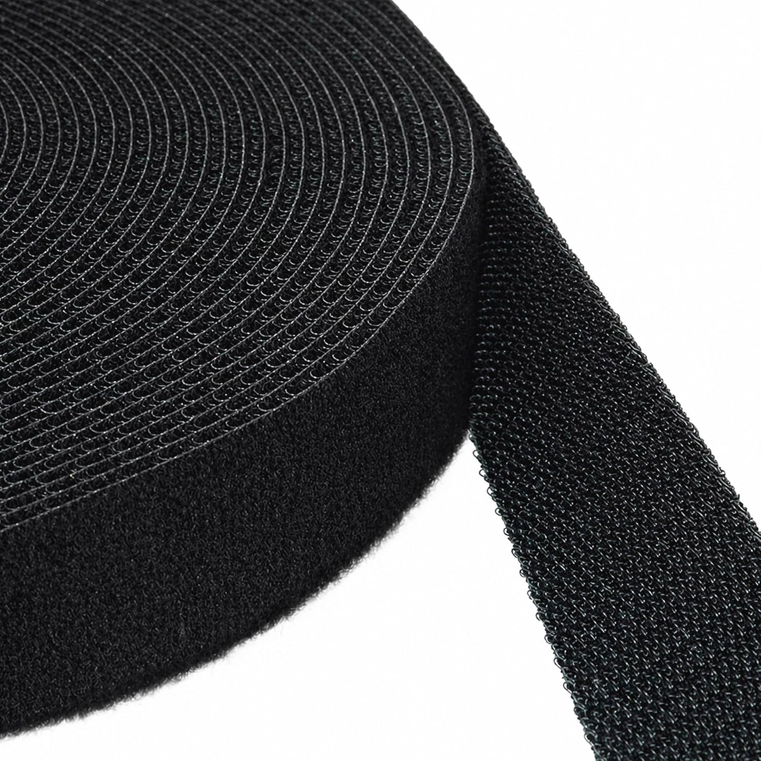 Klebeshop24 Klettband Beidseitig Back to Back – Haken + Flausch, Schwarz, 50 mm × 8 m