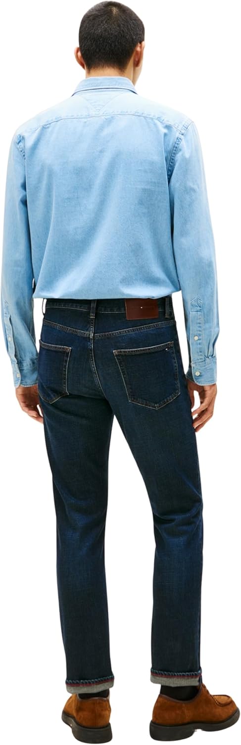 Thumbnail 1 de Tommy Hilfiger Uomo Jeans Denton Blacker Blue Straight Fit: denim elasticizzato dal taglio dritto