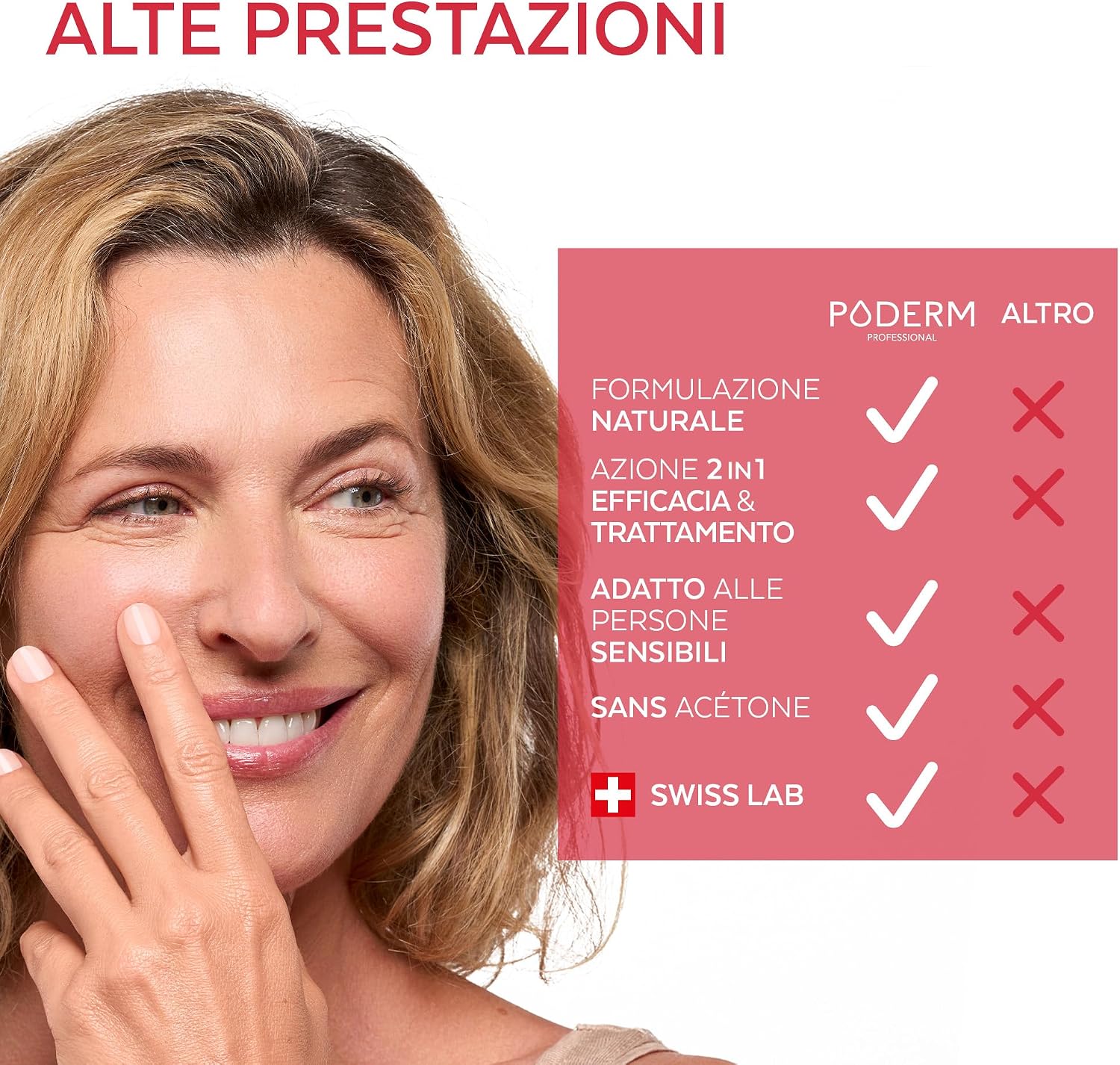 Detalle de PODERM Solvente per unghie extra delicato al tea tree senza acetone (100 ml)
