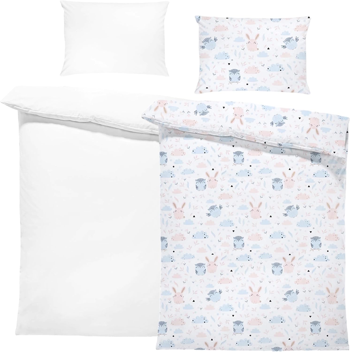 Thumbnail 1 de Totsy Baby Parure de lit bébé en coton 90x120 cm (couette + oreiller + housse de couette) avec taie d’oreiller 40x60 cm