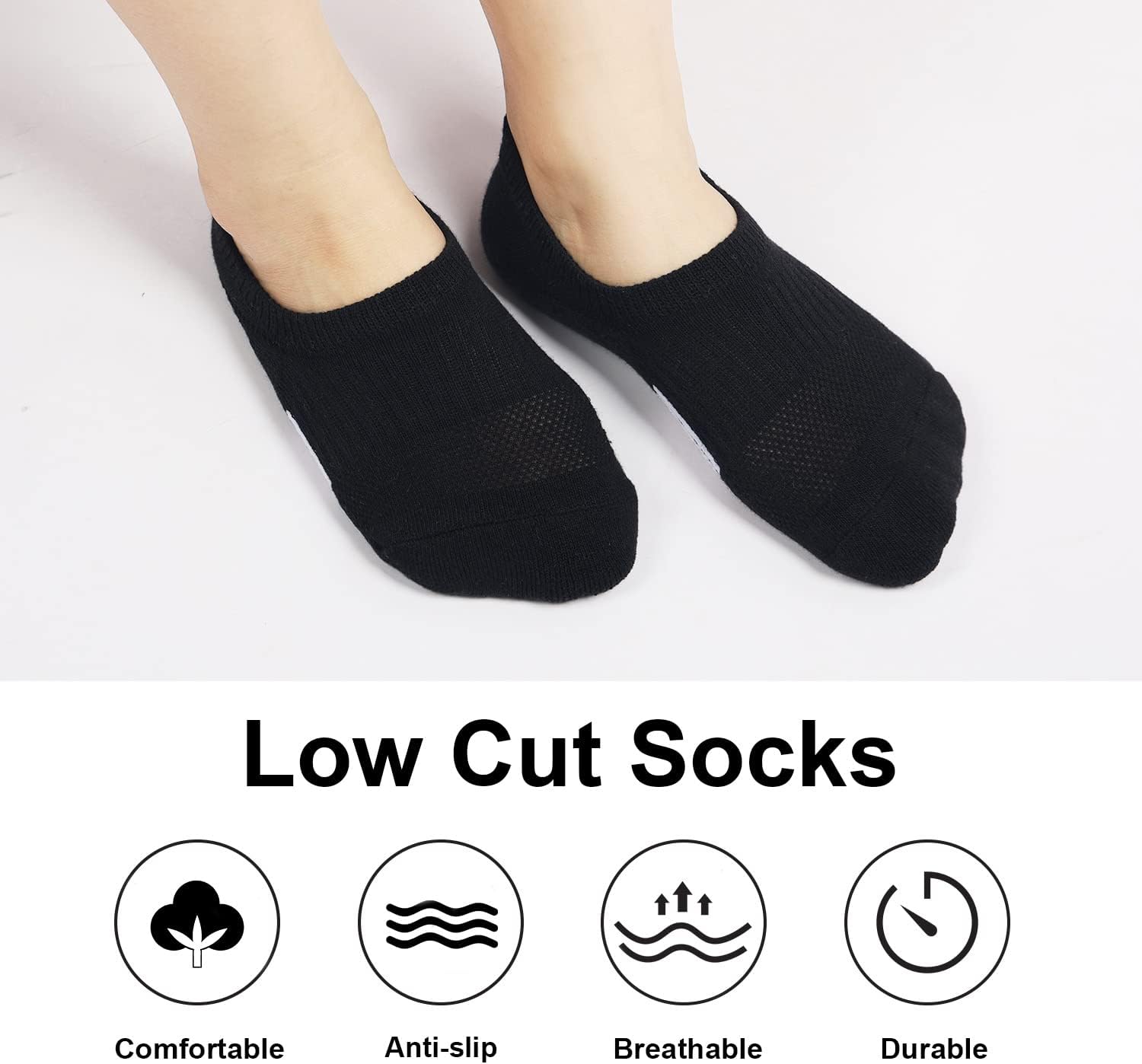 Thumbnail 3 de Toes Home Sneaker-Socken für Damen (6 Paar) mit Silikonpad – unsichtbare Füßlinge 35–38 & 39–42