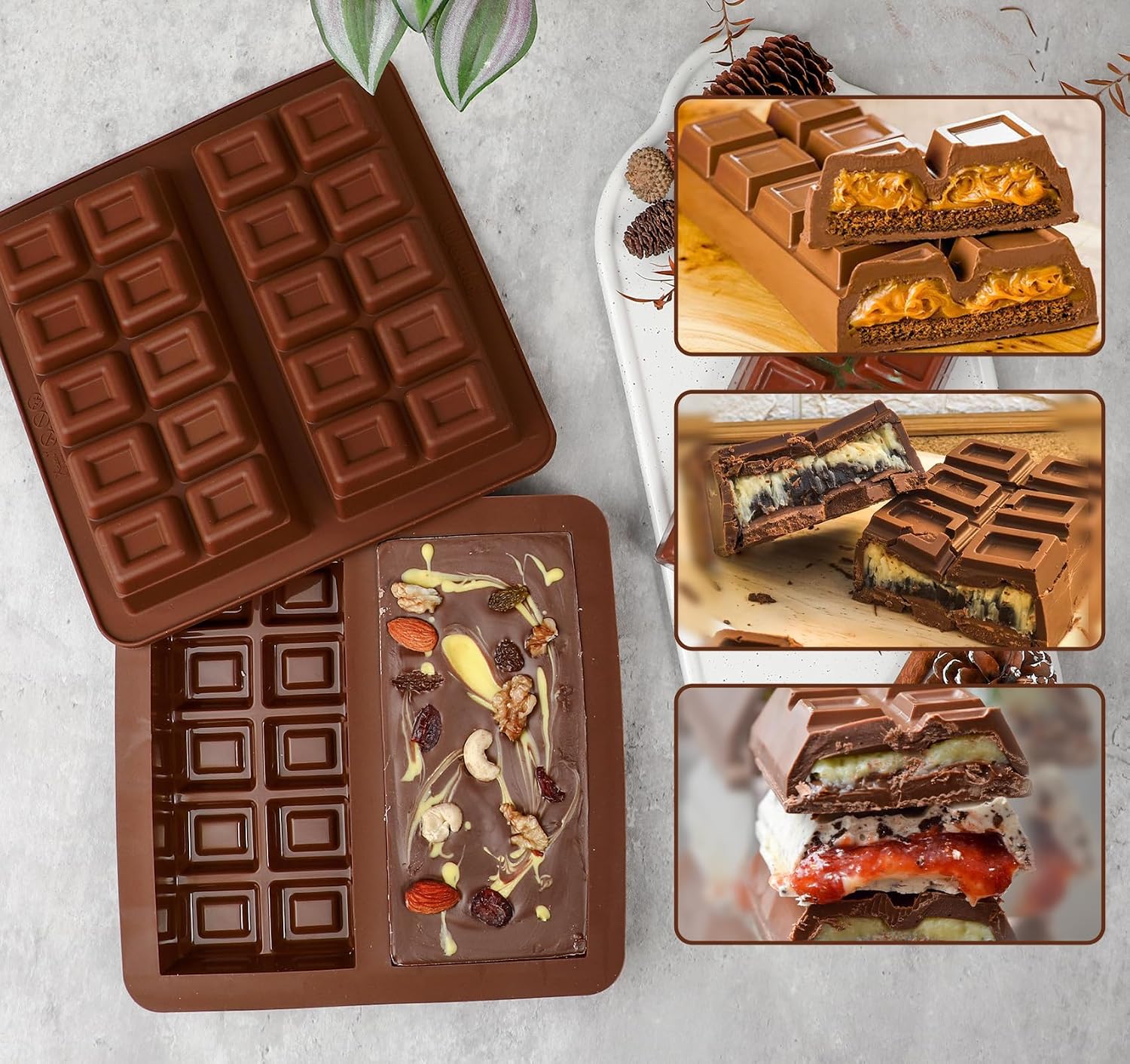 Thumbnail 5 de Webake Silicone Chocolate Bar Moulds 2 pcs