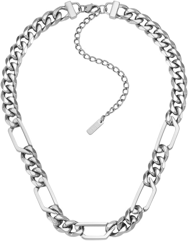 Thumbnail 6 de Diesel Collier pour homme en acier inoxydable avec fermoir mousqueton – finition pulido