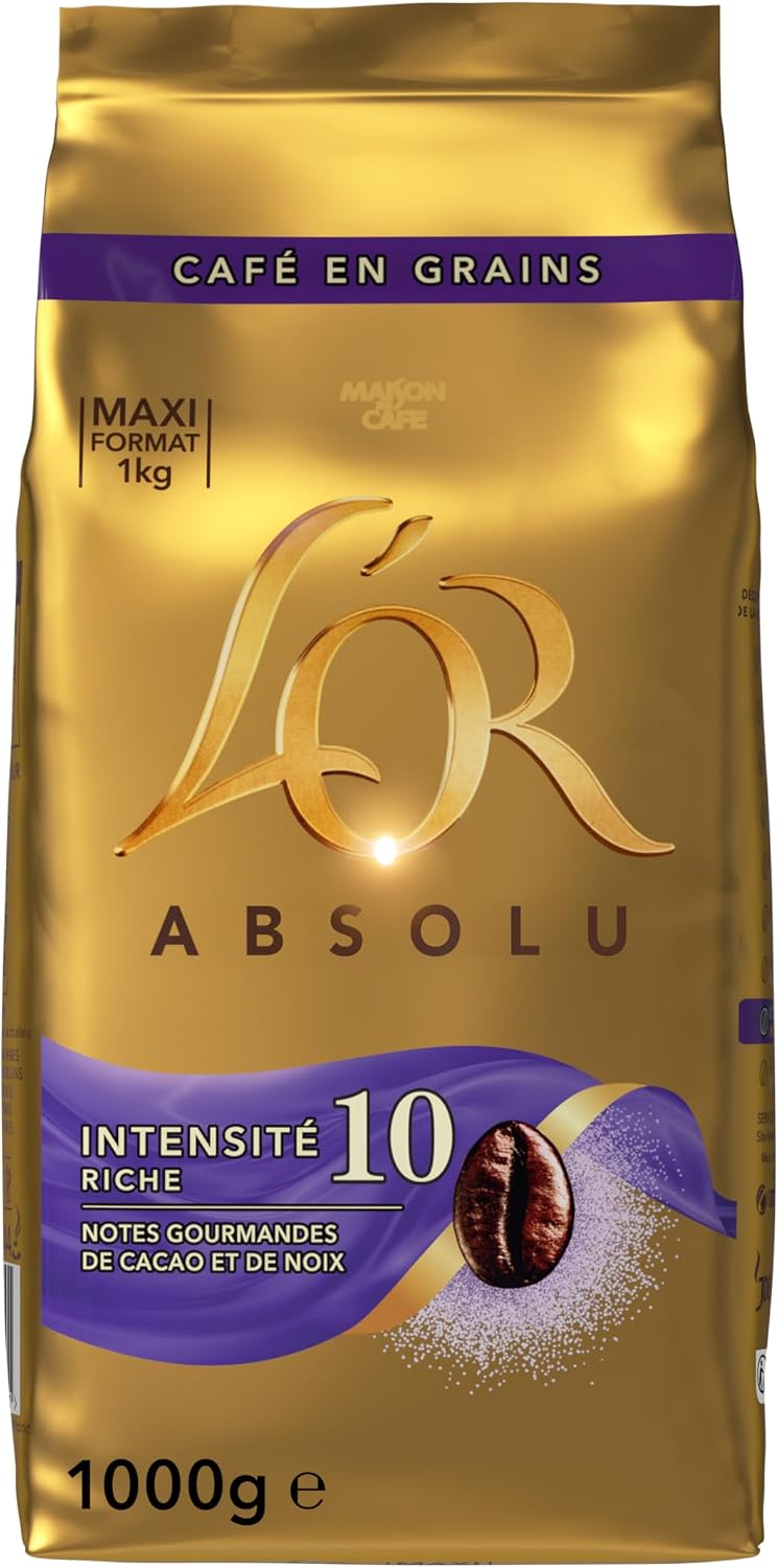 Detalle de L'OR Absolu Café en Grains 1 Kg Intensité 10